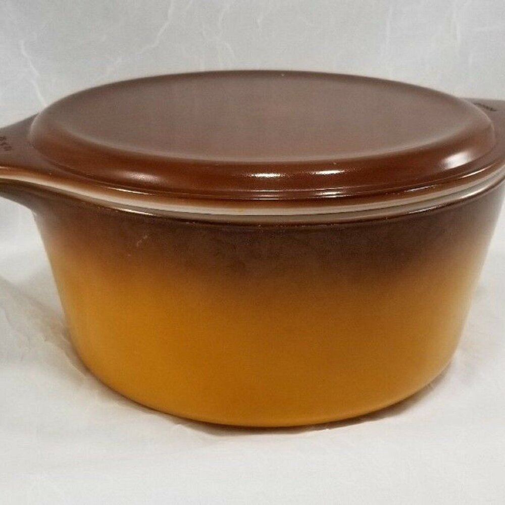 Pyrex Old Orchard Casserole Dish Lid 1.5qt brown ovenware dish baking dinner - Picture 10 of 10